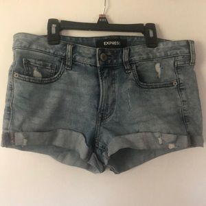 Express stretch jean shorts